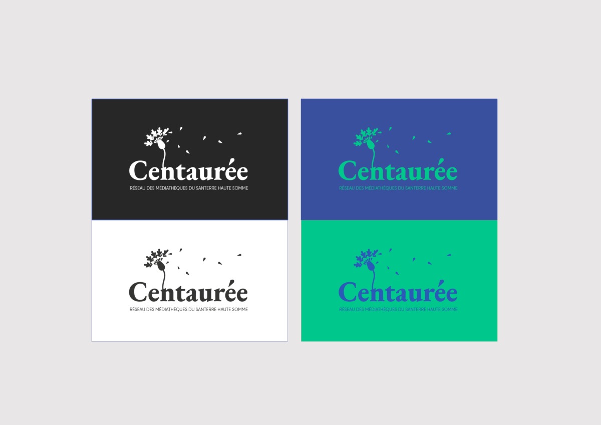 colorimétrie logo Centaurée monochrome